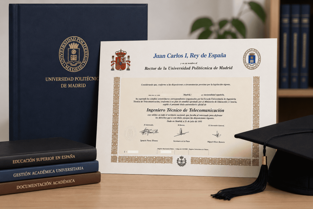 modelo de titulos universitarios en españa